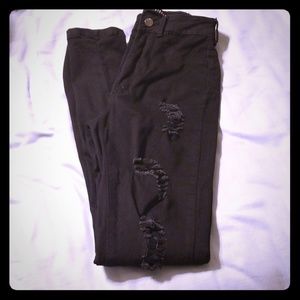 Fashion Nova Ripped Black Jeans